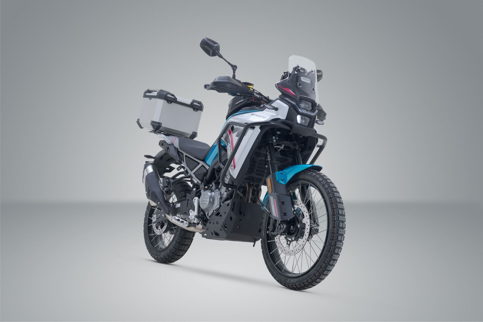 TRAX ADV top case system Silver. CFMoto 450MT (23-).