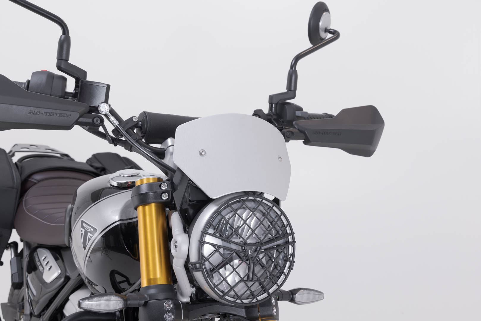 Windscreen Silver. Triumph Scrambler 400 X (23-).