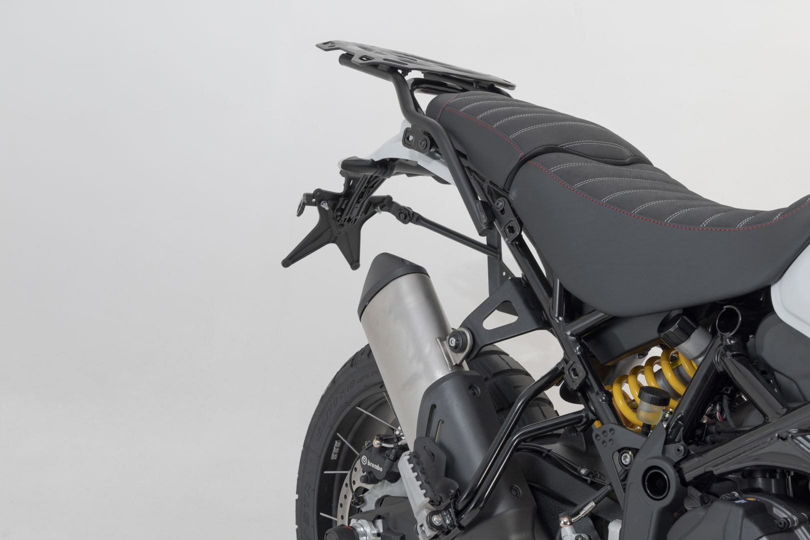 PRO side carrier US model Black. Ducati DesertX (22-) / Rally (23-).