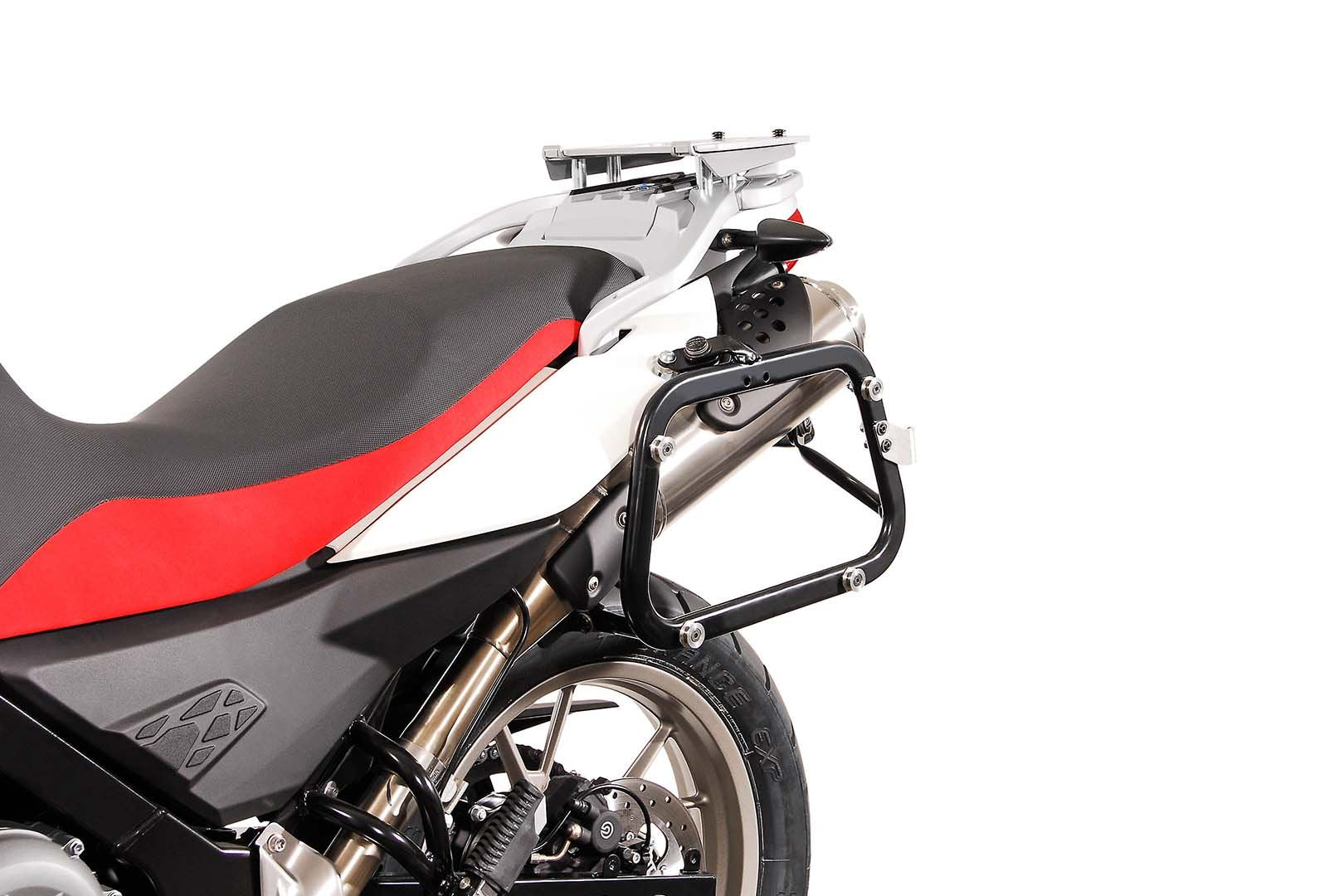 EVO side carriers Black. BMW F 650 GS (-07), G 650 GS (11-15).
