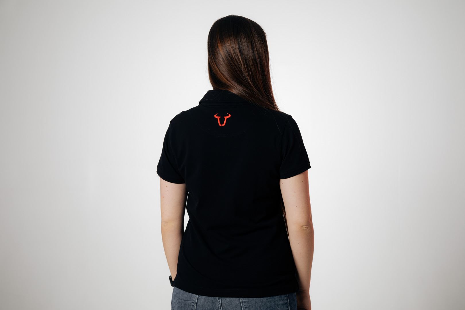 Team polo shirt Core Line. Black. Women. Size 2XL.