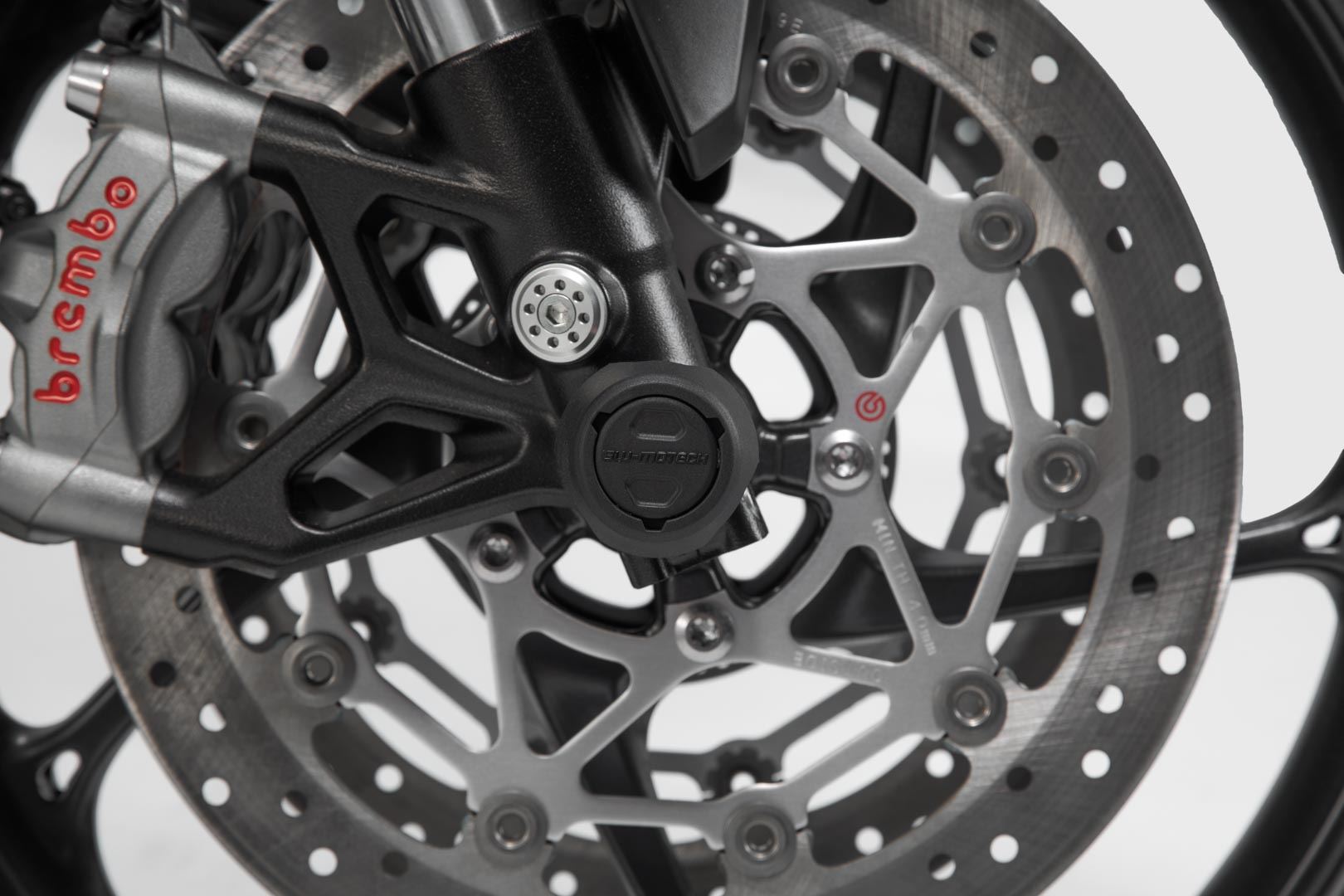 Slider set for front axle Black. Kawasaki models, Husqvarna Nuda 900.