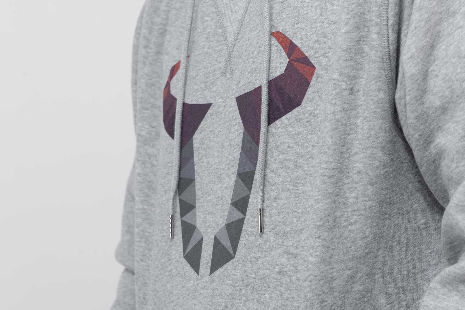 Hoodie Street Line. Grey. Unisex. Size XS.
