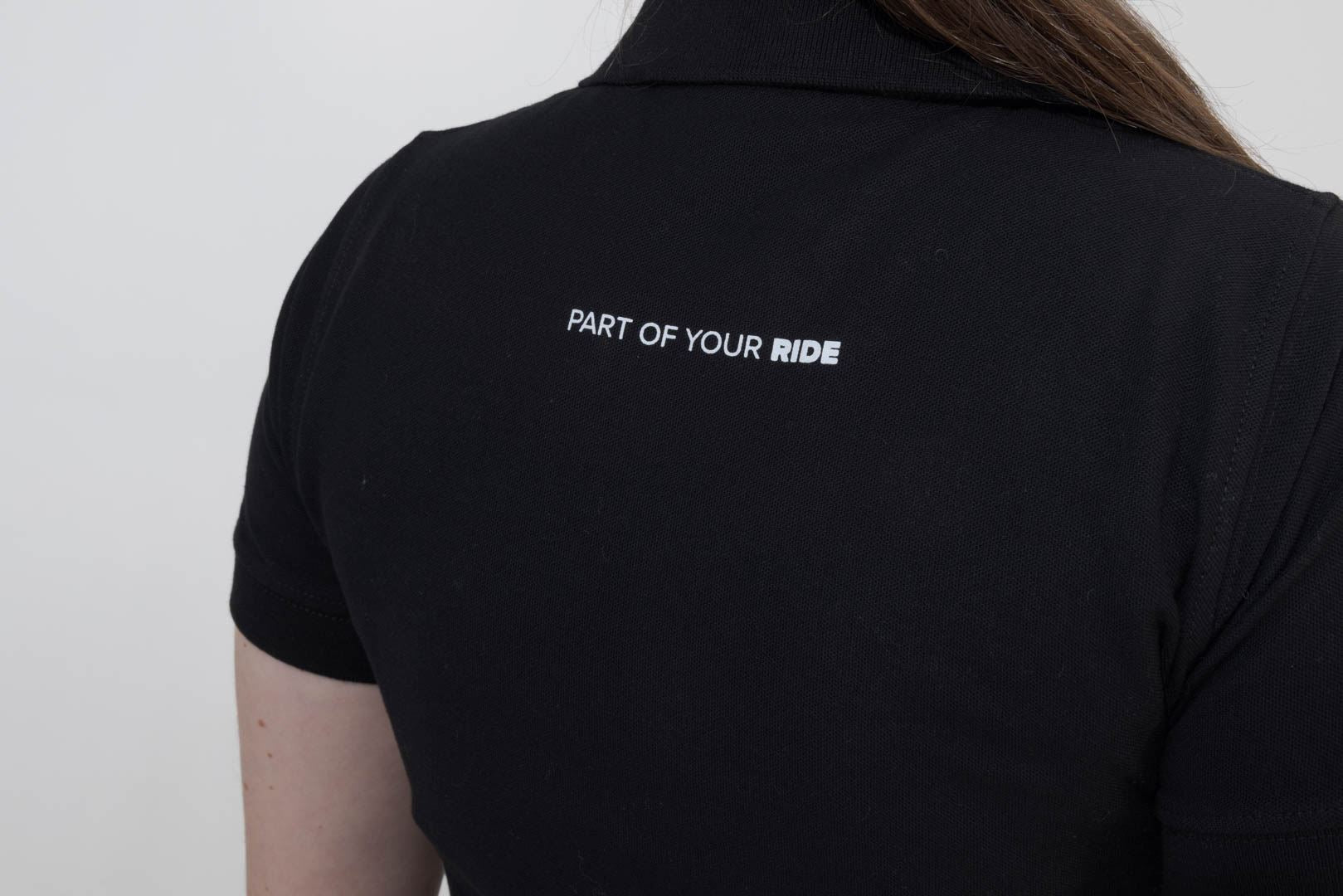 Polo shirt Core Line. Black. Women. Size M.