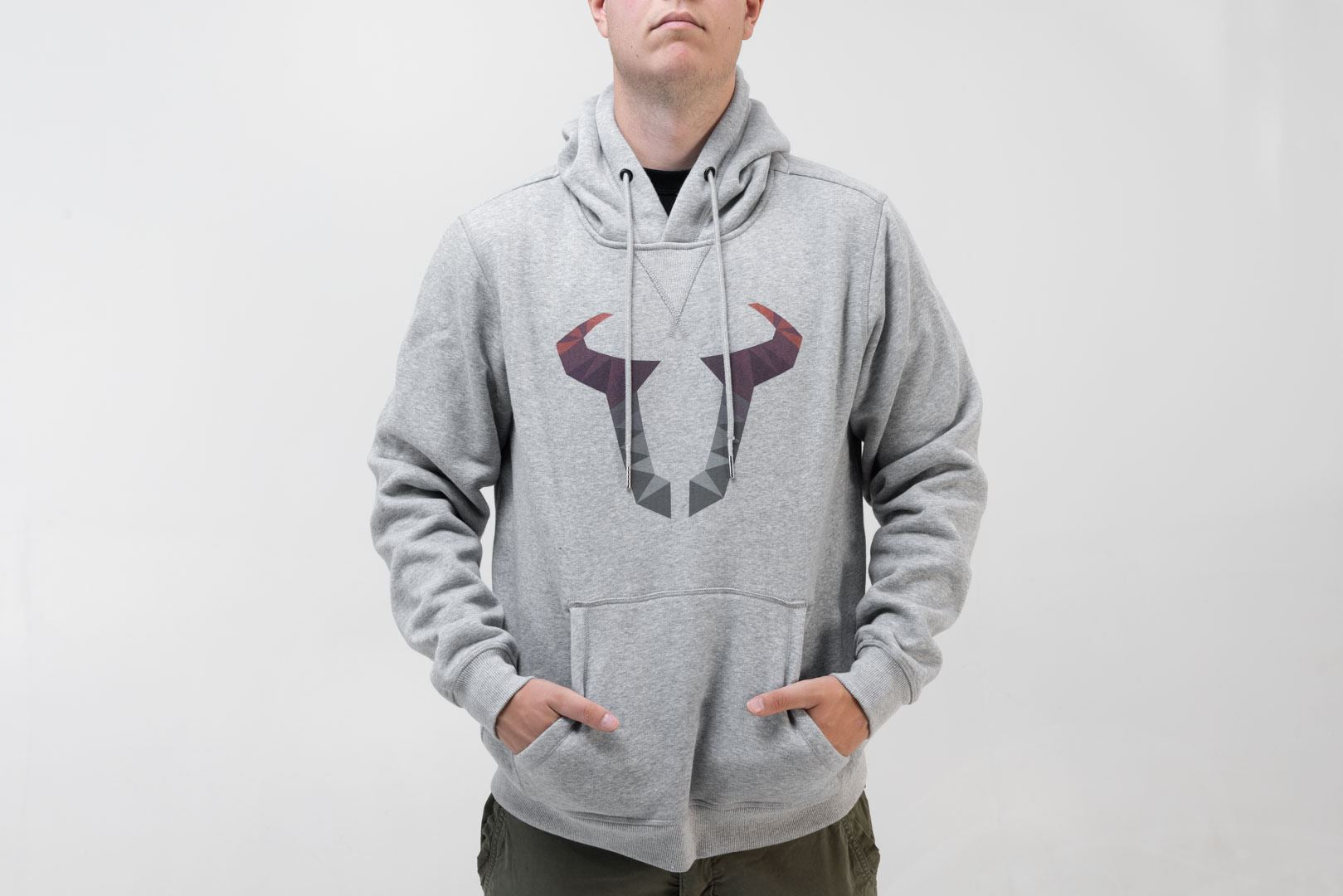 Hoodie Street Line. Grey. Unisex. Size XXXL.
