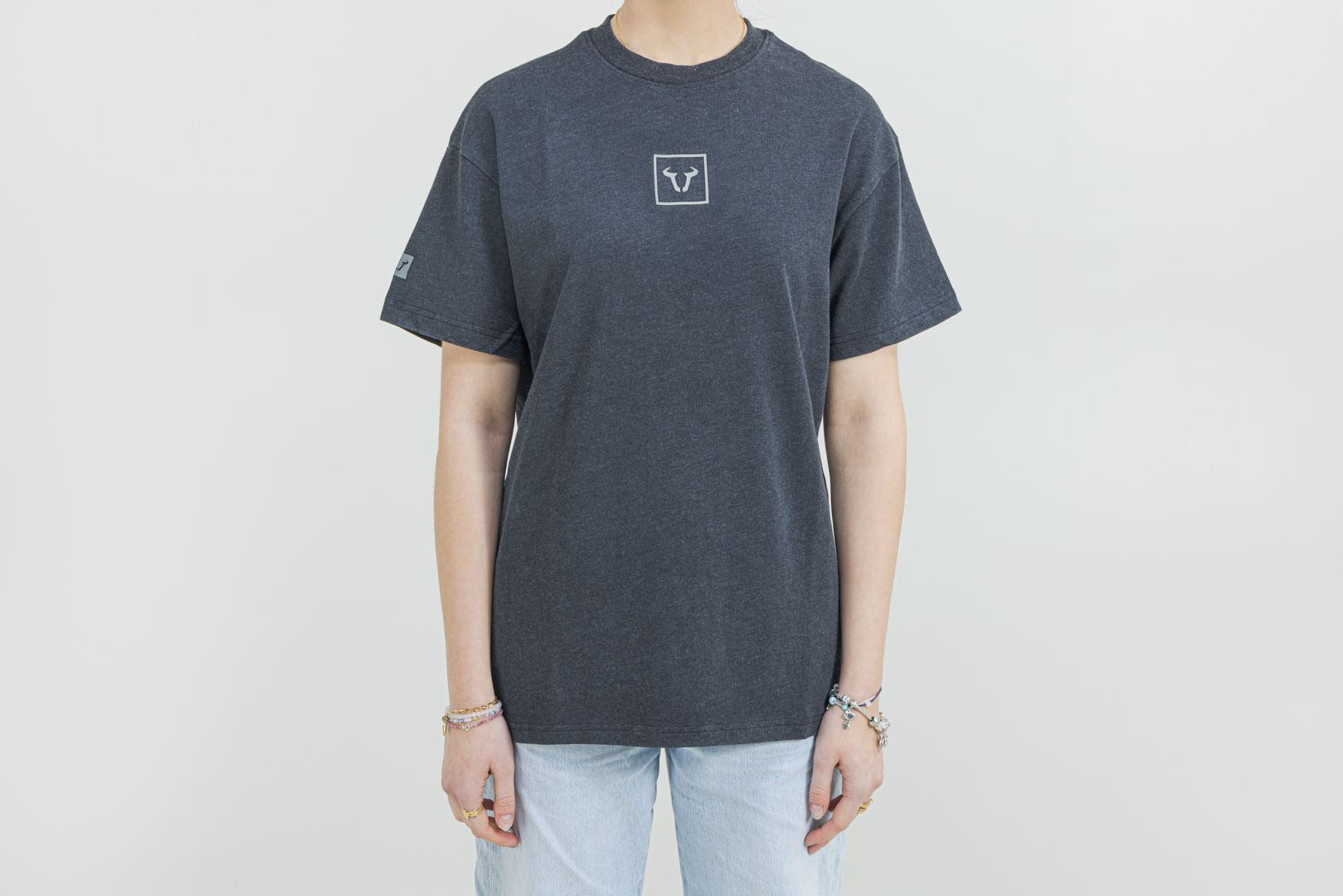T-Shirt Unisex  Riders Line Dark Grey. Optic Wash. Unisex. Size M.