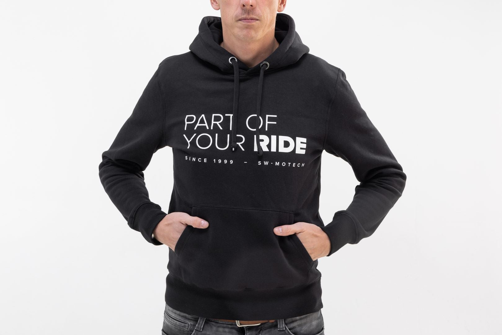 Hoodie Core Line. Black. Unisex. Size XS.