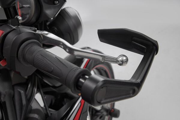 Lever guards with wind protection Black. Triumph Street Triple 765 R / S (19-).
