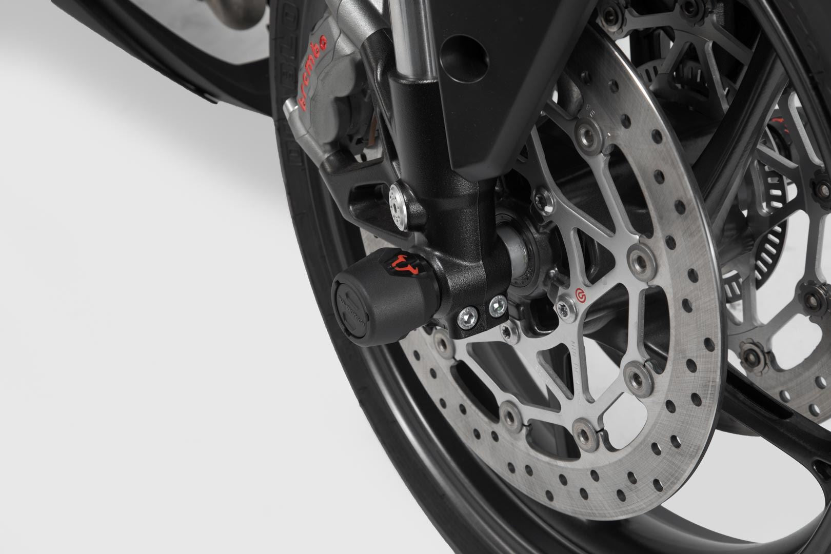 Slider set for front axle Black. Kawasaki models, Husqvarna Nuda 900.