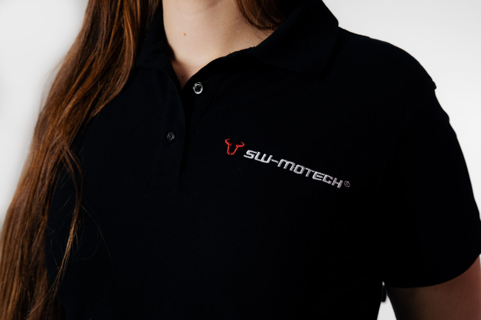 Team polo shirt Core Line. Black. Women. Size XL.