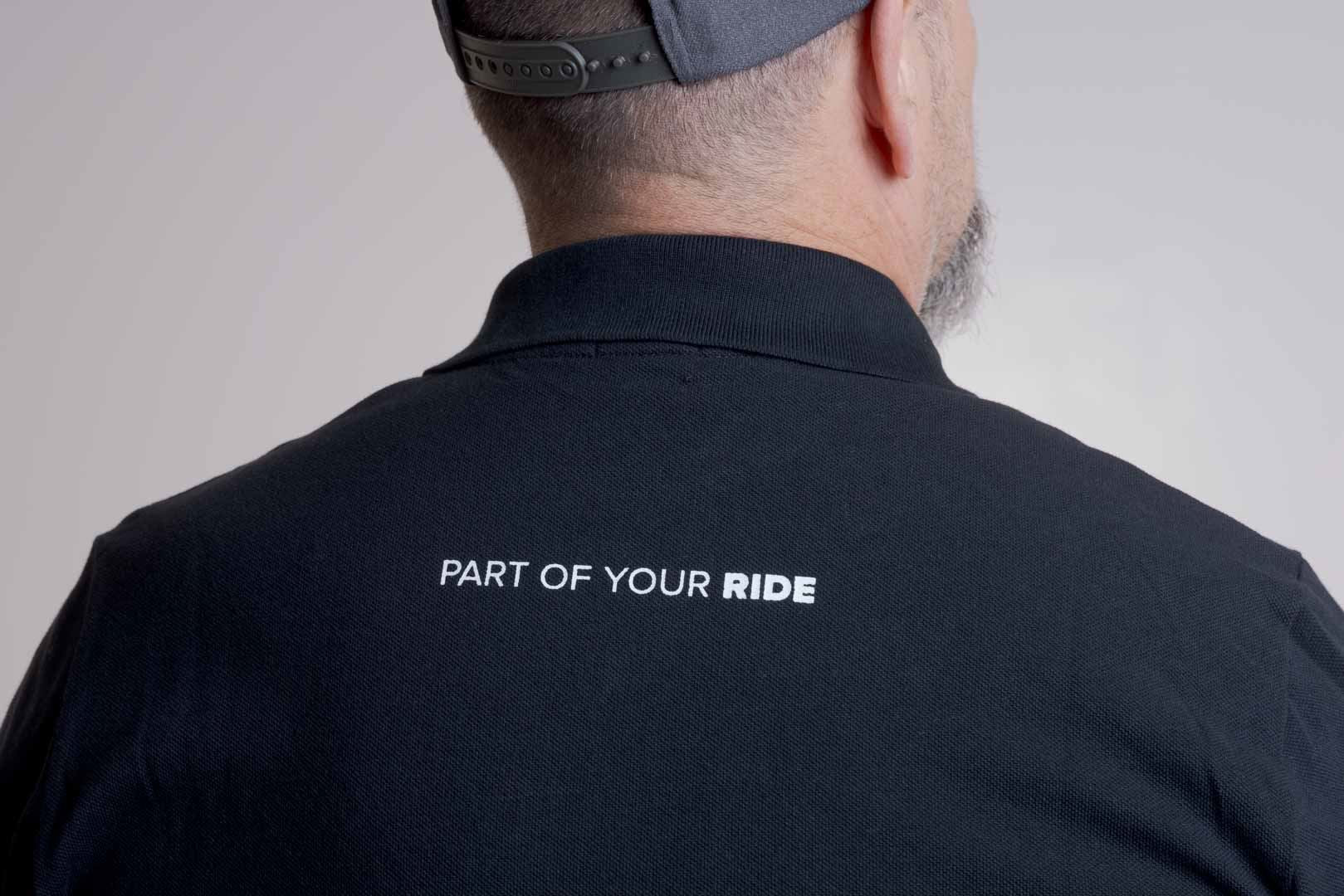 Polo shirt Core Line. Black. Men. Size 4XL.