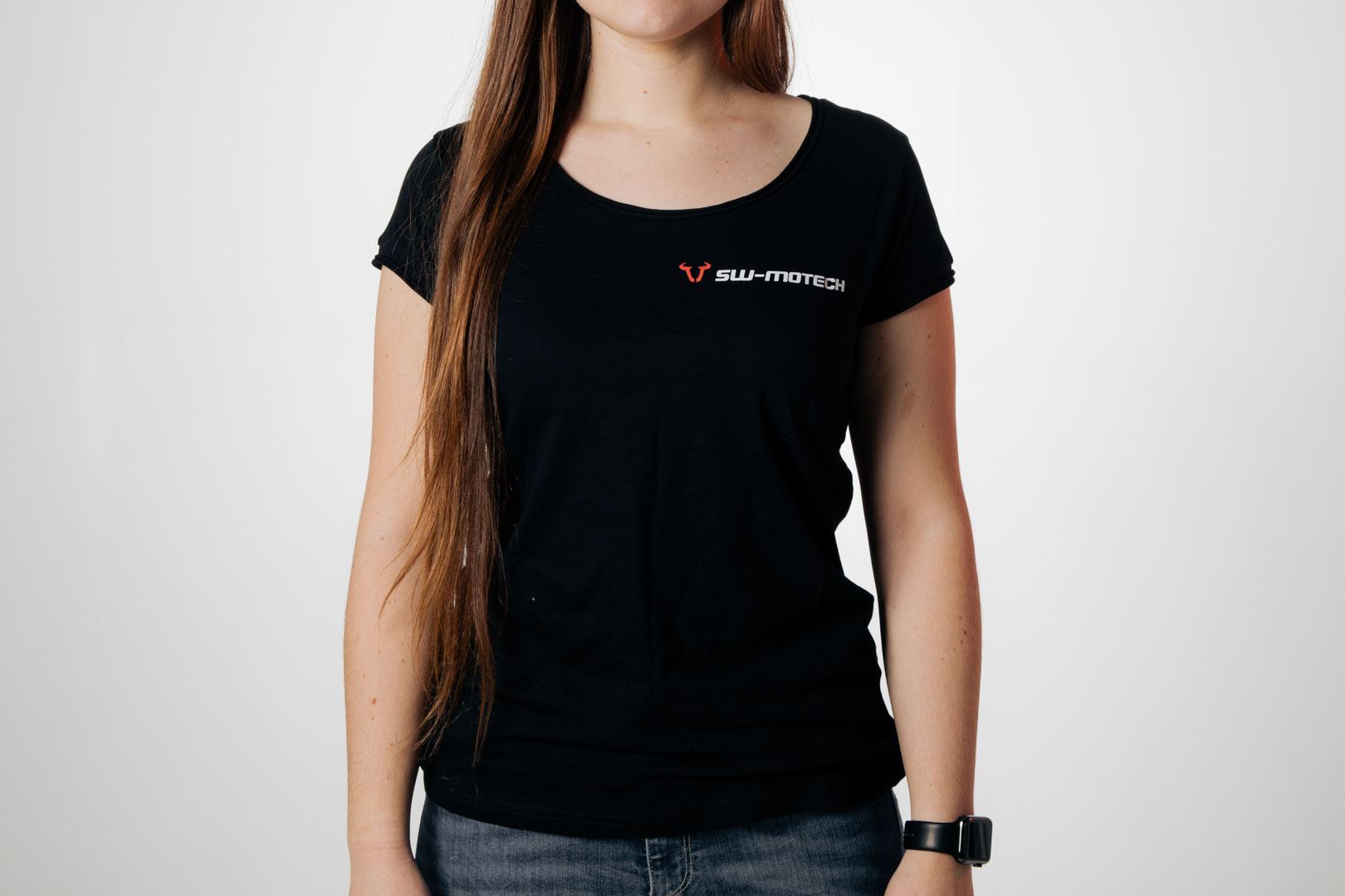 T-Shirt Core Line. Black. Women. Size S.