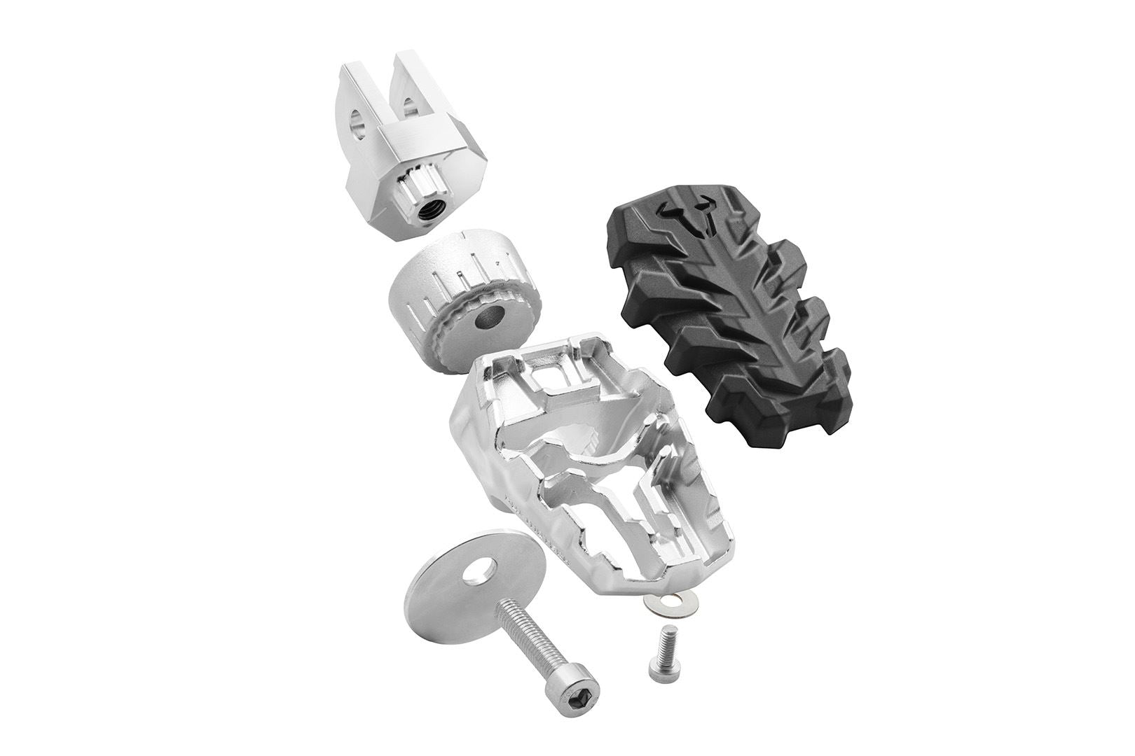 EVO footrest kit Silver/black. MV Agusta Enduro Veloce (24-).